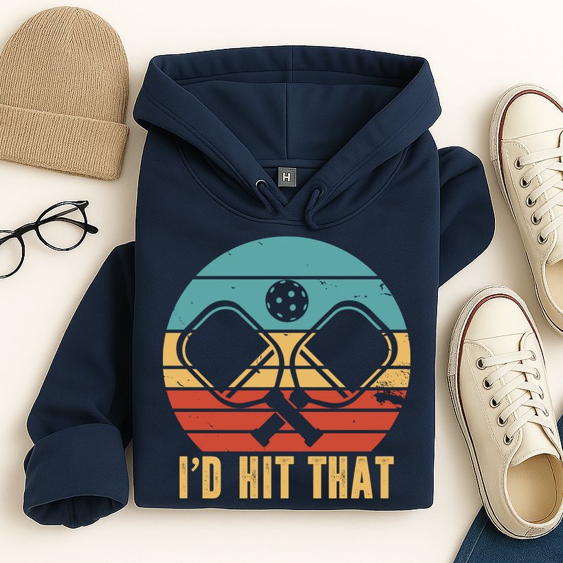 I'd Hit That Funny Pickleball Retro Hoodie
