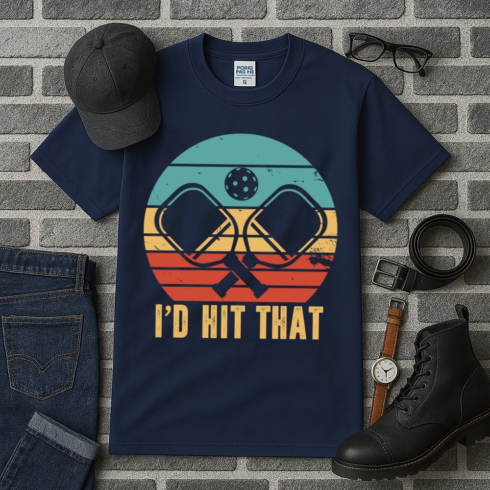 I'd Hit That Funny Pickleball Retro Tall T-Shirt