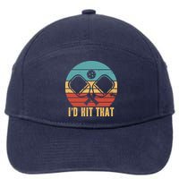 I'd Hit That Funny Pickleball Retro 7-Panel Snapback Hat