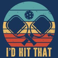 I'd Hit That Funny Pickleball Retro 7-Panel Snapback Hat