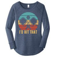 I'd Hit That Funny Pickleball Retro Women's Perfect Tri Tunic Long Sleeve Shirt