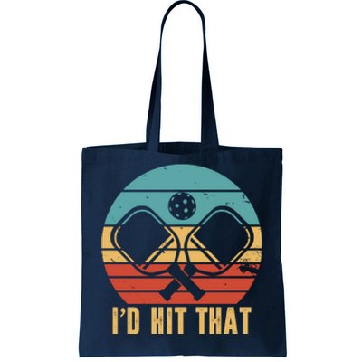 I'd Hit That Funny Pickleball Retro Tote Bag