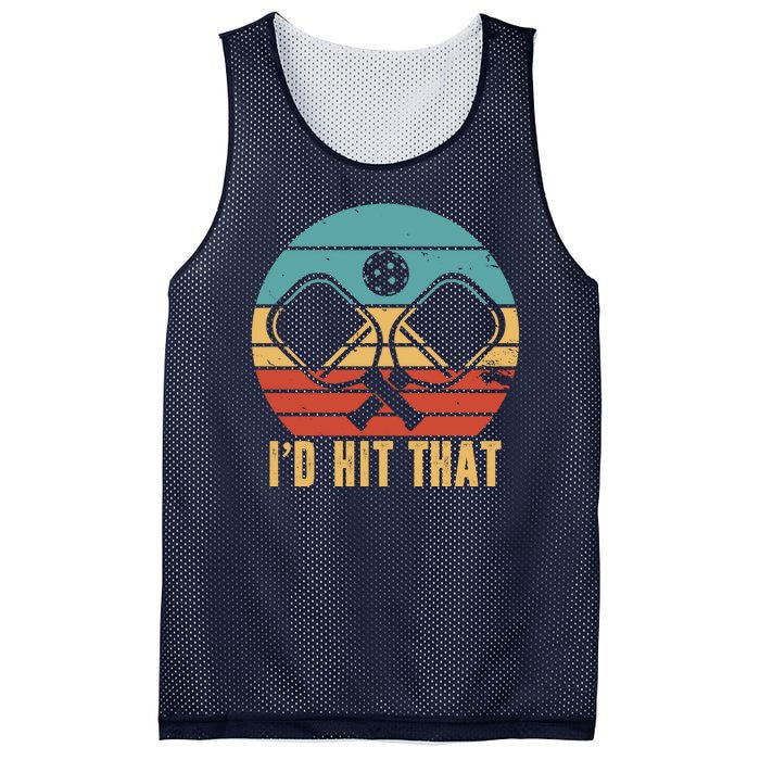 I'd Hit That Funny Pickleball Retro Mesh Reversible Basketball Jersey Tank