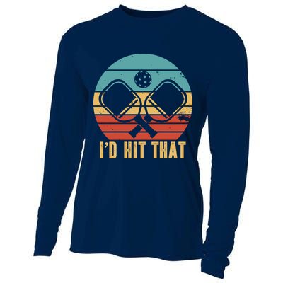 I'd Hit That Funny Pickleball Retro Cooling Performance Long Sleeve Crew