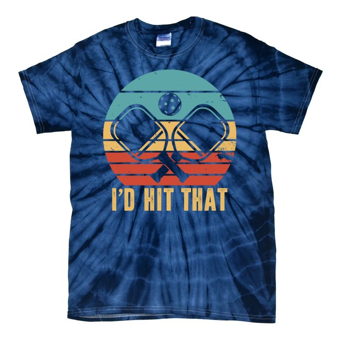 I'd Hit That Funny Pickleball Retro Tie-Dye T-Shirt