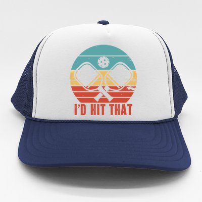 I'd Hit That Funny Pickleball Retro Trucker Hat