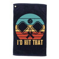 I'd Hit That Funny Pickleball Retro Golf Towel