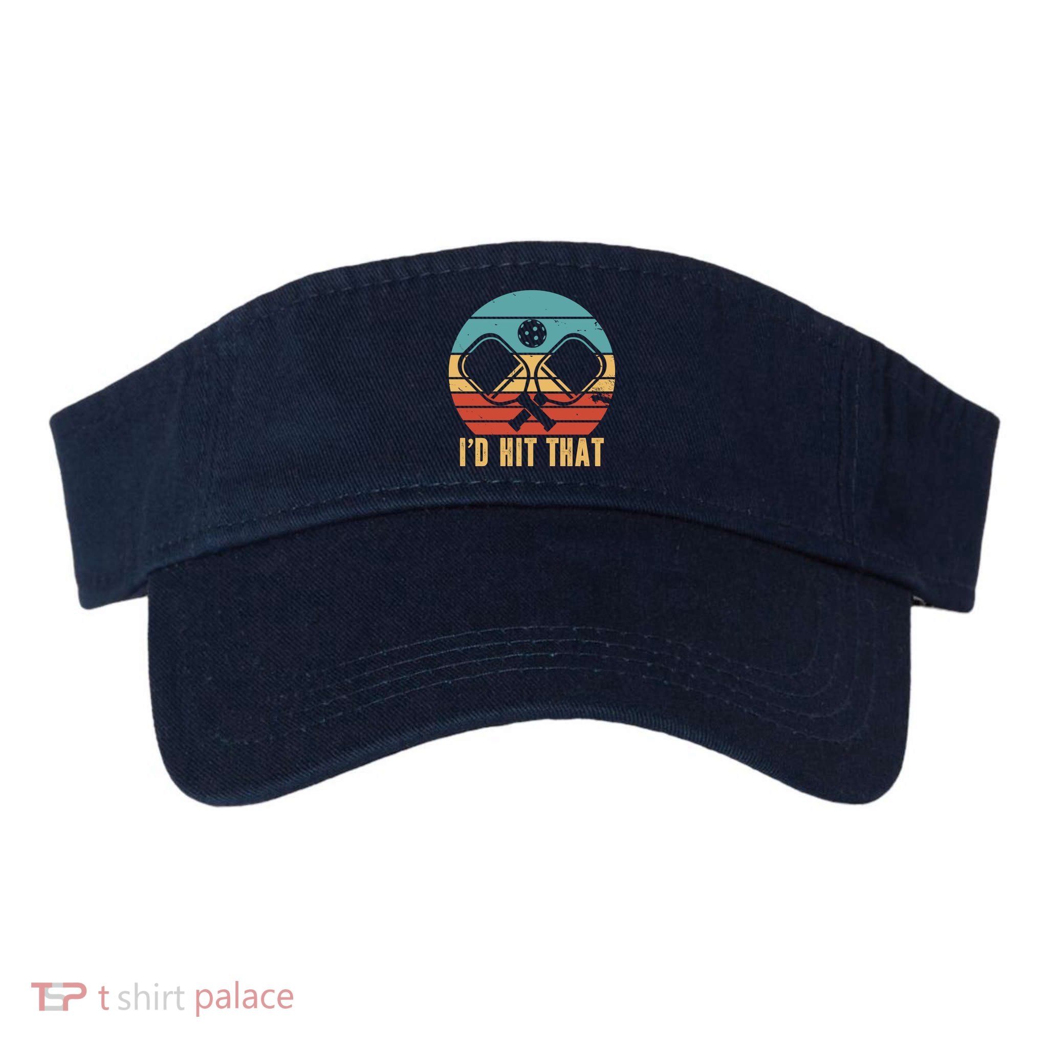 I'd Hit That Funny Pickleball Retro Valucap Bio-Washed Visor