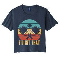I'd Hit That Funny Pickleball Retro Crop Top