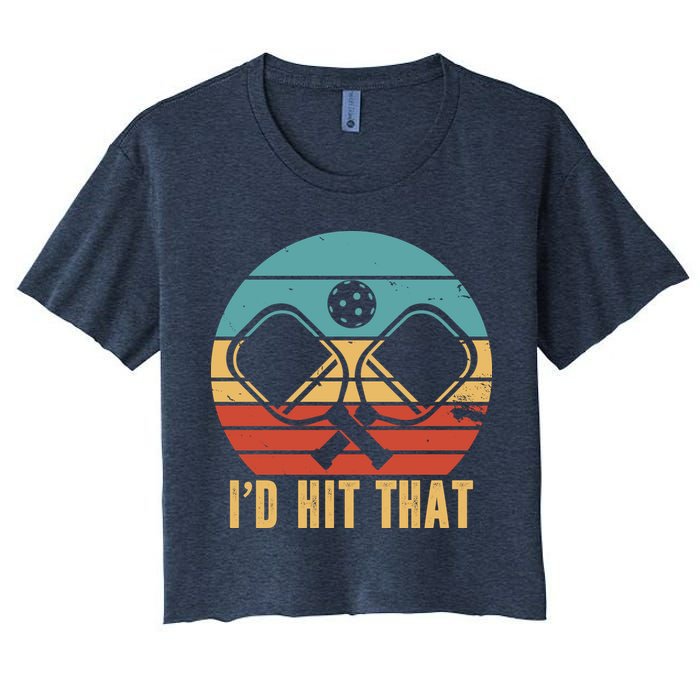 I'd Hit That Funny Pickleball Retro Crop Top