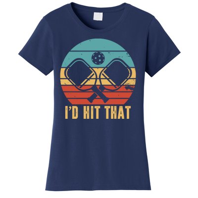 I'd Hit That Funny Pickleball Retro Women's T-Shirt