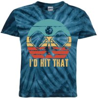 I'd Hit That Funny Pickleball Retro Kids Tie-Dye T-Shirt