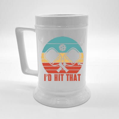 I'd Hit That Funny Pickleball Retro Beer Stein