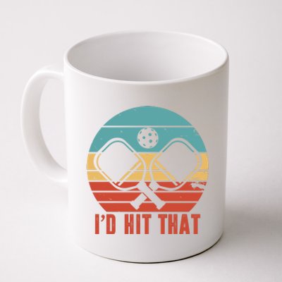 I'd Hit That Funny Pickleball Retro Coffee Mug