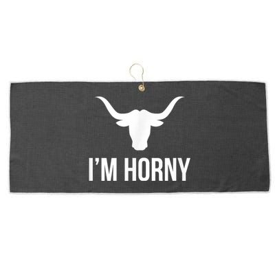 I’m Horny Texas Large Microfiber Waffle Golf Towel