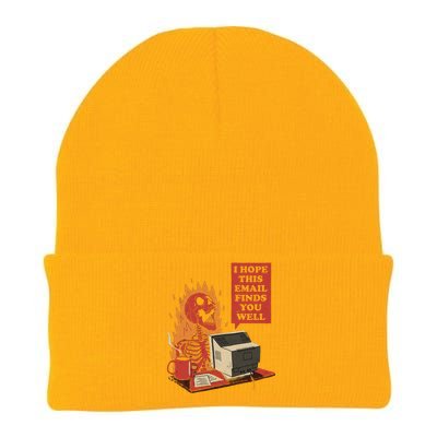 I Hope This Email Finds You Well Funny Knit Cap Winter Beanie