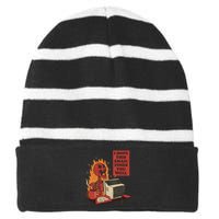 I Hope This Email Finds You Well Funny Striped Beanie with Solid Band