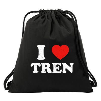 I Heart Tren Bodybuilder Gym Tren Lovers Steroid Drawstring Bag