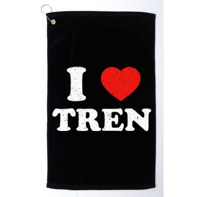 I Heart Tren Bodybuilder Gym Tren Lovers Steroid Platinum Collection Golf Towel