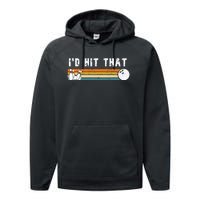 Id Hit That Funny Joke Bowling Performance Fleece Hoodie