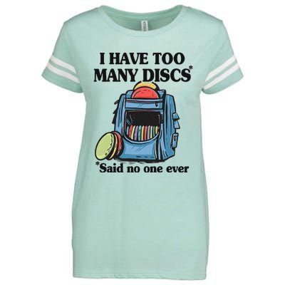 I Have Too Many Discs Disc Golf Backpack Funny Disc Golf Enza Ladies Jersey Football T-Shirt