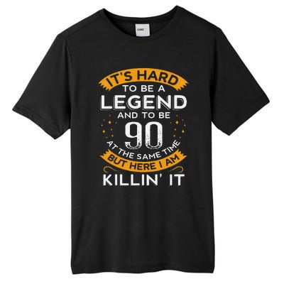 ItS Hard To Be A Legend And 90 Years Old Dad 90th Birthday Tall Fusion ChromaSoft Performance T-Shirt