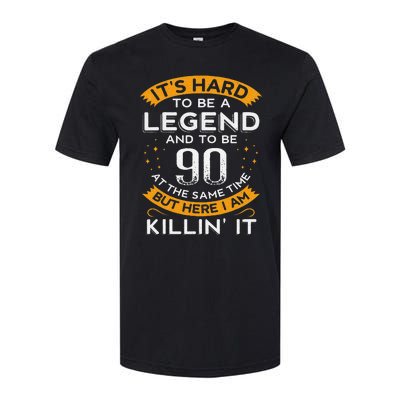 ItS Hard To Be A Legend And 90 Years Old Dad 90th Birthday Softstyle CVC T-Shirt