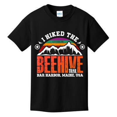 I Hiked The Beehive Trail Acadia National Park Kids T-Shirt