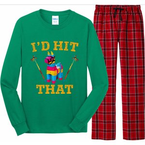 I'd Hit That Pinata Funny Cinco De Mayo Long Sleeve Pajama Set