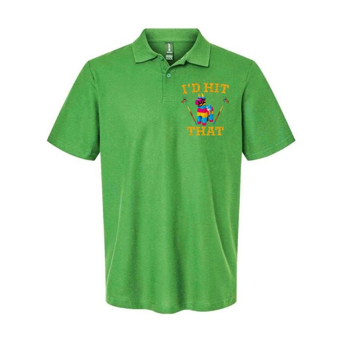 I'd Hit That Pinata Funny Cinco De Mayo Softstyle Adult Sport Polo