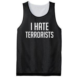 I Hate Terrorists Mesh Reversible Basketball Jersey Tank