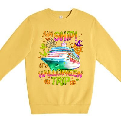 Its Halloween Trip Family Cruise Matching Team Premium Crewneck Sweatshirt