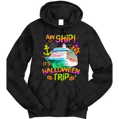 Its Halloween Trip Family Cruise Matching Team Tie Dye Hoodie