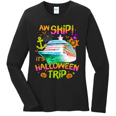 Its Halloween Trip Family Cruise Matching Team Ladies Long Sleeve Shirt