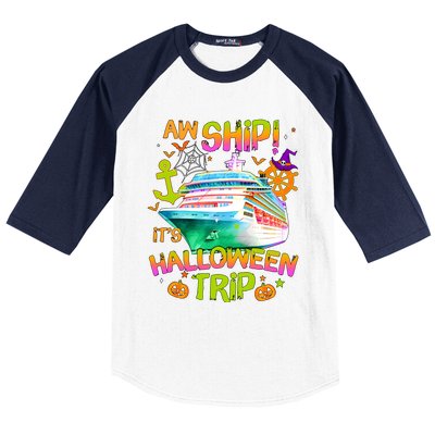 Its Halloween Trip Family Cruise Matching Team Baseball Sleeve Shirt