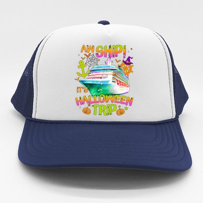 Its Halloween Trip Family Cruise Matching Team Trucker Hat