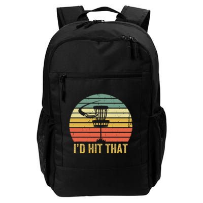 ID Hit That Funny Disc Golf Vintage Frisbee Disc Sport Daily Commute Backpack