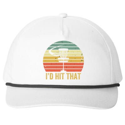 ID Hit That Funny Disc Golf Vintage Frisbee Disc Sport Snapback Five-Panel Rope Hat