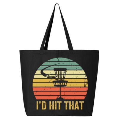 ID Hit That Funny Disc Golf Vintage Frisbee Disc Sport 25L Jumbo Tote