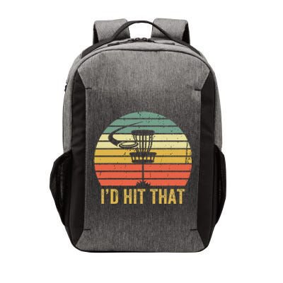 ID Hit That Funny Disc Golf Vintage Frisbee Disc Sport Vector Backpack