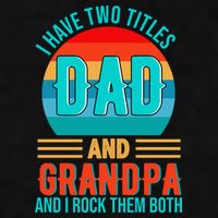 I Have Two Titles Dad And Grandpa I Rock Them Both Sunset Ladies PosiCharge Tri-Blend Wicking Tank