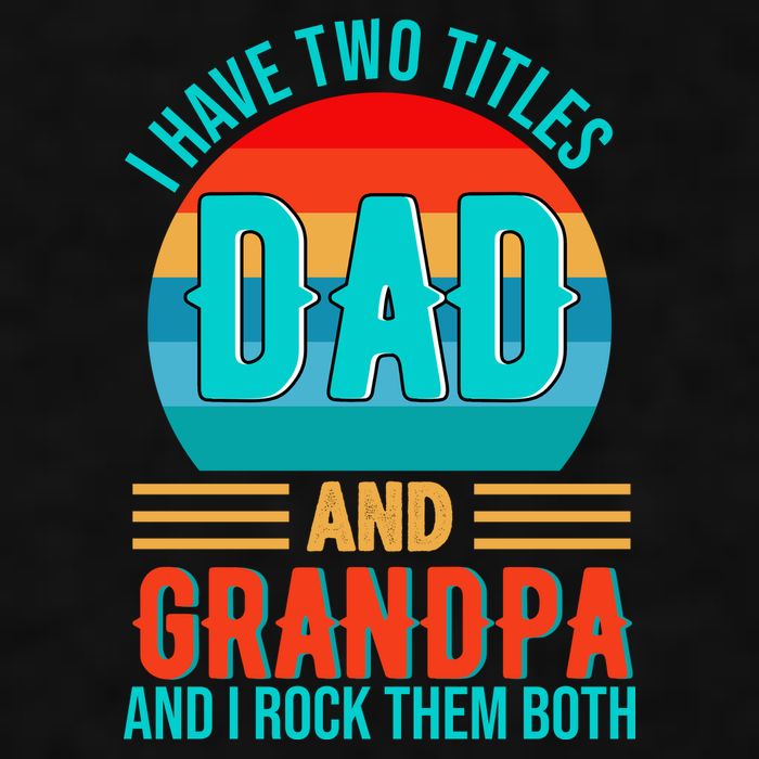 I Have Two Titles Dad And Grandpa I Rock Them Both Sunset Ladies PosiCharge Tri-Blend Wicking Tank