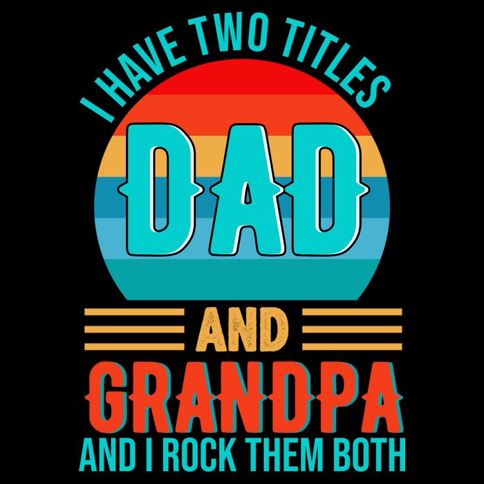 I Have Two Titles Dad And Grandpa I Rock Them Both Sunset Cooling Performance Crew T-Shirt