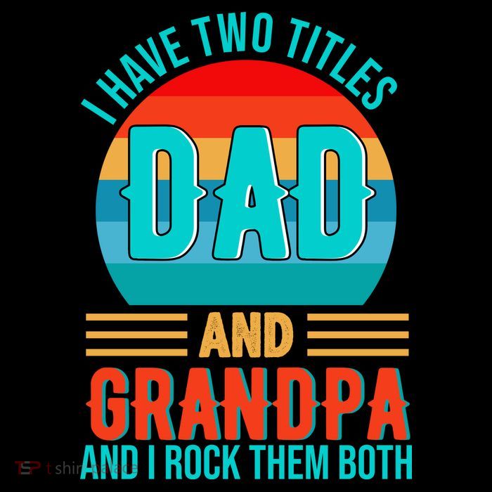 I Have Two Titles Dad And Grandpa I Rock Them Both Sunset Sustainable Beanie