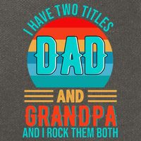 I Have Two Titles Dad And Grandpa I Rock Them Both Sunset Cotton Canvas Backpack