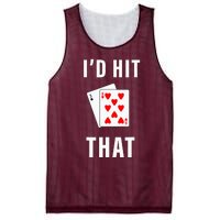 Id Hit That Funny BlackJack Gambling Tee Mesh Reversible Basketball Jersey Tank