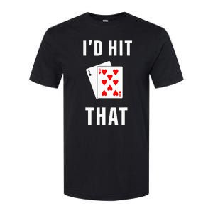 Id Hit That Funny BlackJack Gambling Tee Softstyle CVC T-Shirt