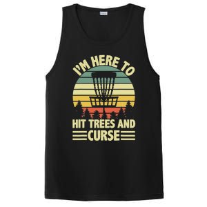 I'm Here To Hit Trees And Curse Funny Disc Golf Frisbee PosiCharge Competitor Tank