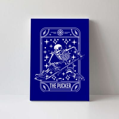 Ice Hockey Team Player Skeleton Tarot Card Gift Canvas