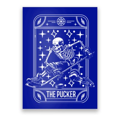 Ice Hockey Team Player Skeleton Tarot Card Gift Poster